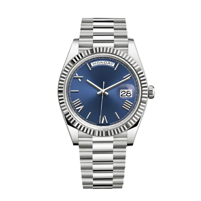Executive Calendar 40 – Blue Dial | Silver Tone Bracelet