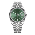 Classic Date 41 – Green Sunburst Dial | Stainless Steel Jubilee Bracelet