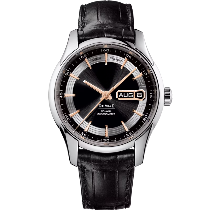 City Classic Calendar – Black Dial | Black Leather Strap